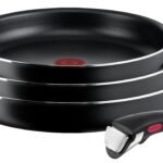 Oferton: Tefal Ingenio Easy On – Juego de 3 Sartenes de 22/24/26 cm, no apto para inducción, antiadherentes, revestimiento titanio, Thermo-signal + Mango extraíble, apto lavavajillas y horno