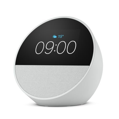 Oferton: Nuevo Amazon Echo Spot (modelo de 2024) | Despertador inteligente con sonido de calidad y Alexa | Blanco