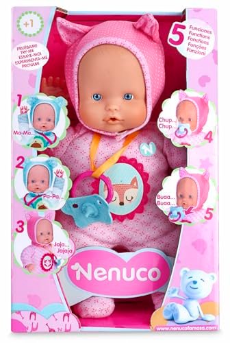 Oferton: Nenuco – Muñeco, Blandito 5 Funciones, Color Rosa (Famosa 700012664)