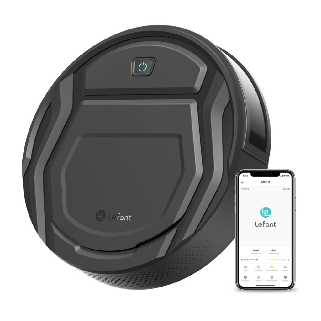 Oferton: LEFANT Robot Aspirapolvere con 2200Pa, Senza Grovigli,7,6cm Ultra Sottile,Autocaricante,Wi-Fi/App/Alexa,120 Minuti,6 Modalità di Pulizia,Ideale per Peli di Animali Domestici,Pavimenti Duri M210-Pro