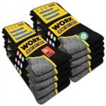 Oferton: SOXCO 10 Pares Calcetines de Trabajo Hombre WORK Socks, 39-42