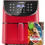 Oferton: COSORI Freidora de Aire Práctica y Duradera 5,5L Air Fryer 1700W, Tecnología Rapid Air, 55% Menos Energía, 13 Automáticos Modos,Uso Fácil, Panel Táctil, Acero Inox Interior, Hasta 205ºC y 60 Min, Roja