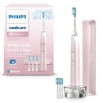 Oferton: Philips Sonicare DiamondClean 9000, cepillo dental eléctrico, edición especial, cepillo dental sónico con aplicación, sensor de presión, soporte de carga, rosa, modelo HX9911/79